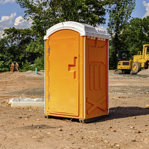 how often are the portable restrooms cleaned and serviced during a rental period in Meadville MS